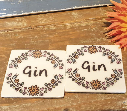 *OFFER* Gin Coaster x2